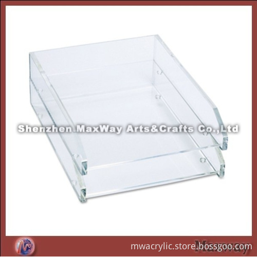 Clear Finely Designed High Grade 2 Layers Acrylic Tray
